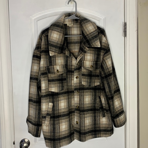 Size 0X a.n.a shacket brown - Picture 1 of 2